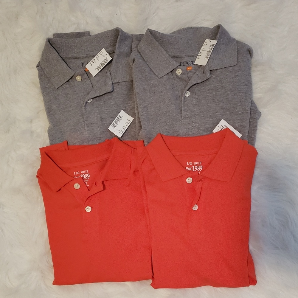 *4 pieces* Long Sleeve Polo Style Shirts